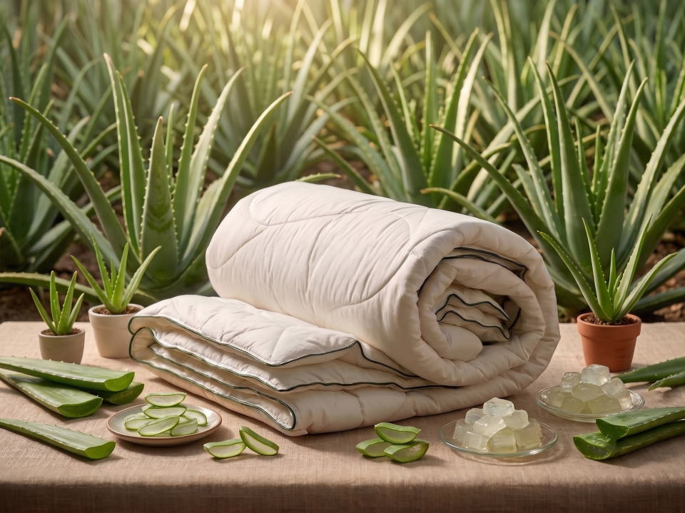 Zinde Aloevera Yorgan 155*215 Saten Tek Biye Tek Kişilik