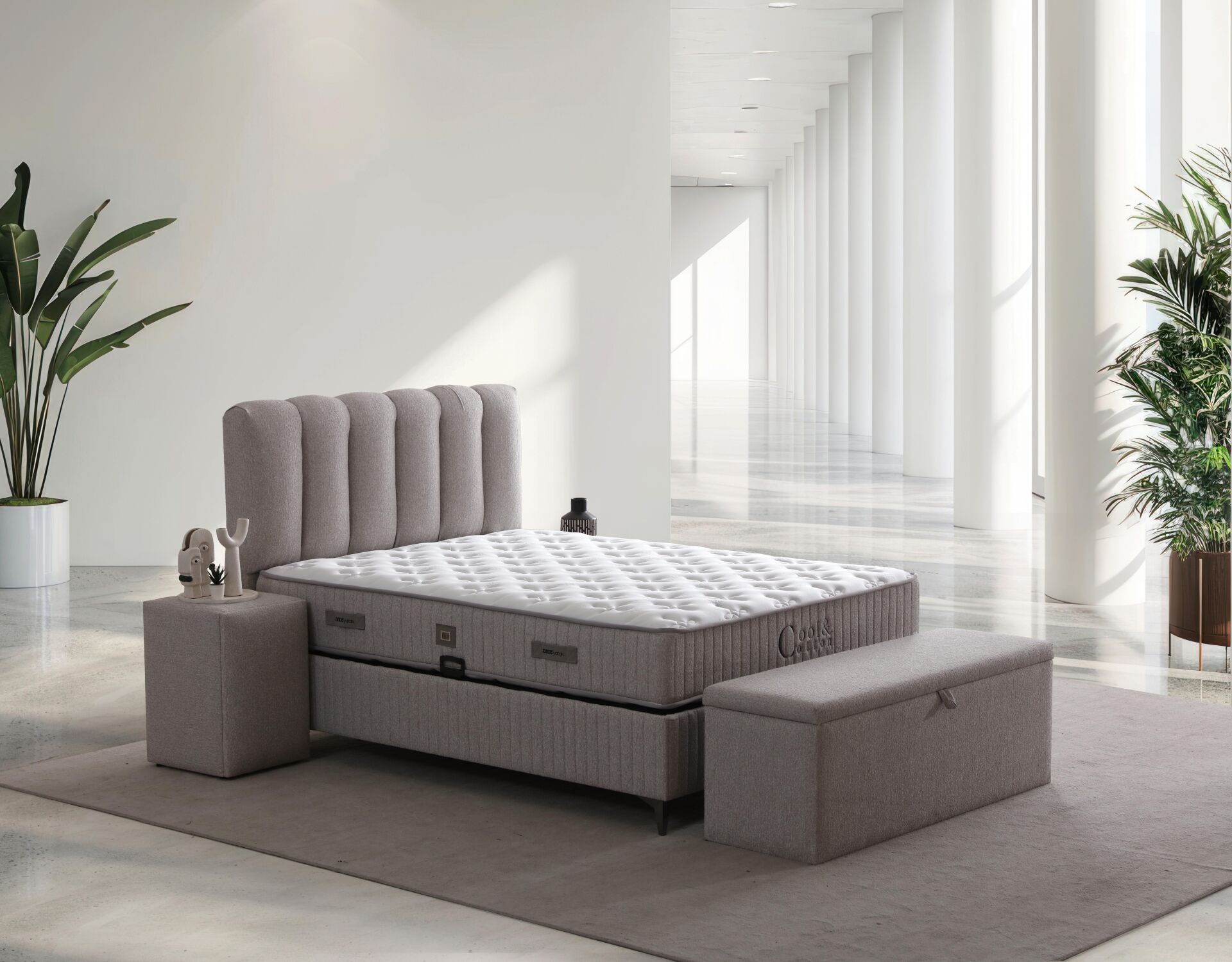 Zinde Cool&Cotton Yatak Baza Başlık Seti