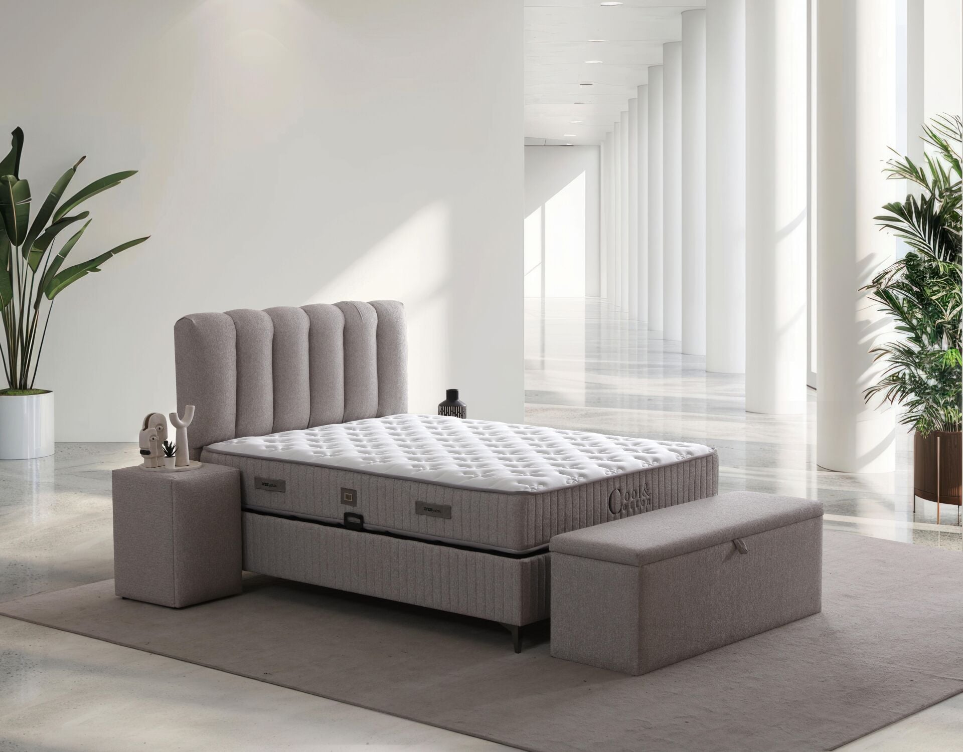 Zinde Cool&Cotton Yatak Baza Başlık Seti