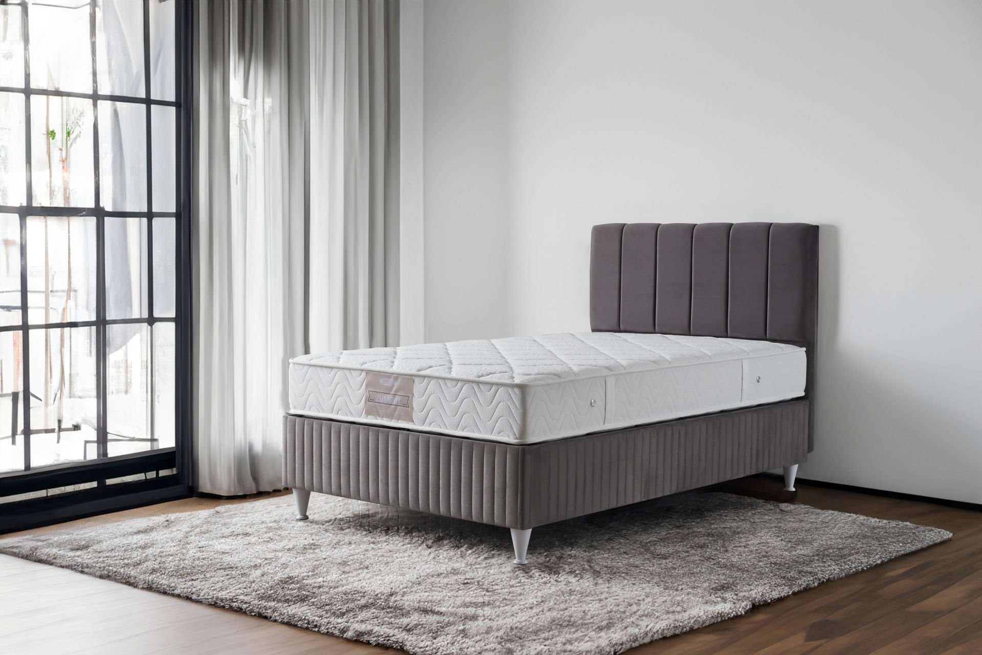 120*200 Zinde 3'Lü Set (Safir Baza-Zümrüt Yatak-Safir Başlık)