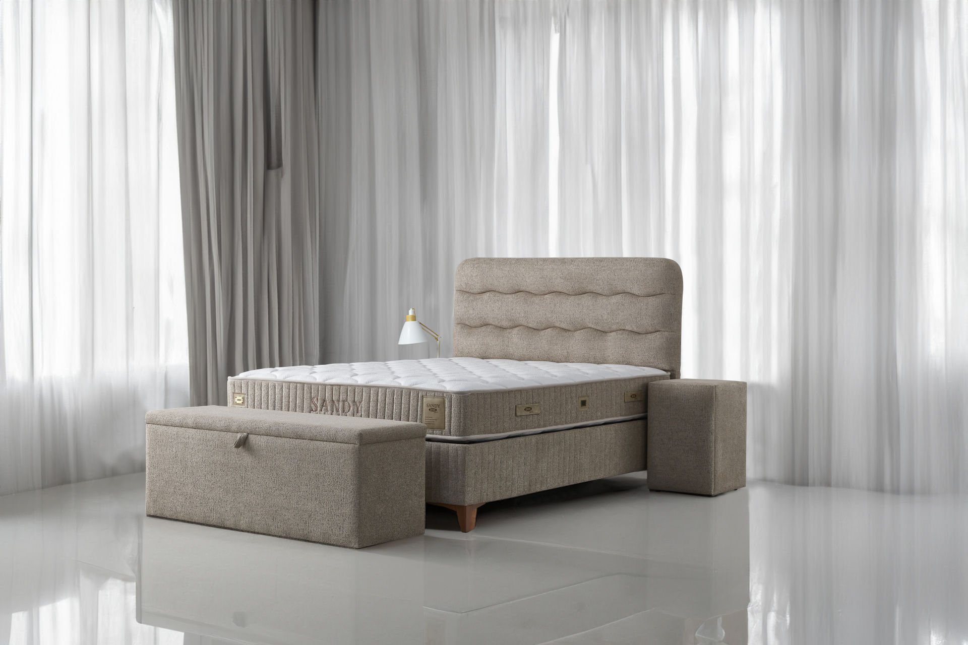 Zinde Sandy Yatak Baza Başlık Seti